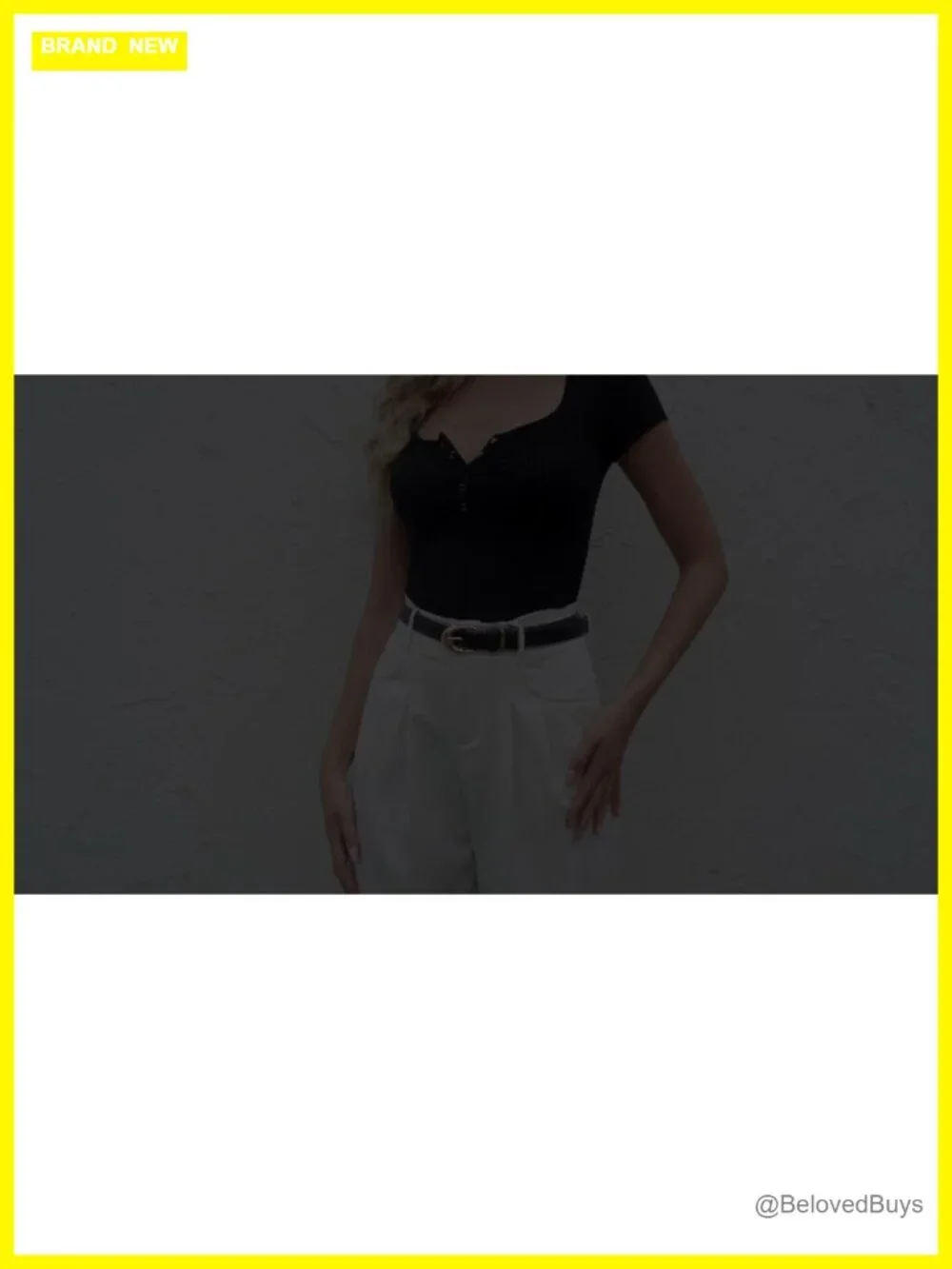 Women's Faux Leather Belt with Gold Buckle for Jeans, Pants & Dresses